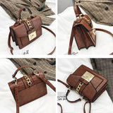 Vintage Small Leather Crossbody Shoulder Bag Women Retro Pu Handbag