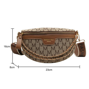 Vintage Crossbody Sling Bag for Women Chains Phone Pouch Wide Strap