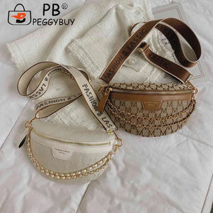 Vintage Crossbody Sling Bag for Women Chains Phone Pouch Wide Strap