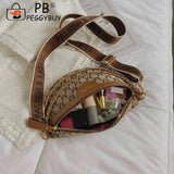 Vintage Crossbody Sling Bag for Women Chains Phone Pouch Wide Strap