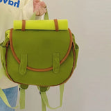 Vintage Waterproof Nylon Backpack Women Student Travel Outdoor Bag