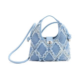 Vintage Denim Bag Bohemian Tassel Women Bag Crossbody Bag Retro Handbag