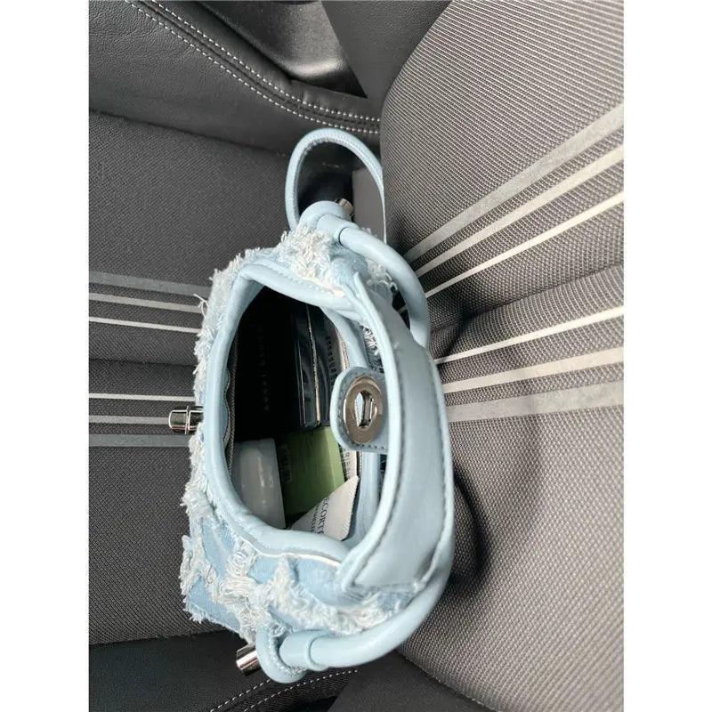 Vintage Denim Bag Bohemian Tassel Women Bag Crossbody Bag Retro Handbag