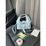 Vintage Denim Bag Bohemian Tassel Women Bag Crossbody Bag Retro Handbag