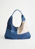 Vintage Denim Cloth Women Tote HandBag Contrast Female Large Capacity