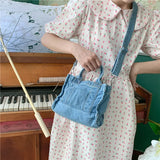 Vintage Denim Shoulder HandBag Travel Shopping Bag Cross Body