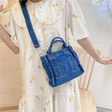 Vintage Denim Shoulder HandBag Travel Shopping Bag Cross Body