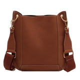 Vintage Leather Shoulder Bag Wide Strap Lady Handbag