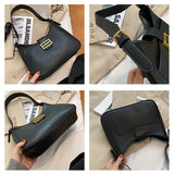 Vintage Women Shoulder Bag Ladies Underarm Bags Female PU Leather Handbags