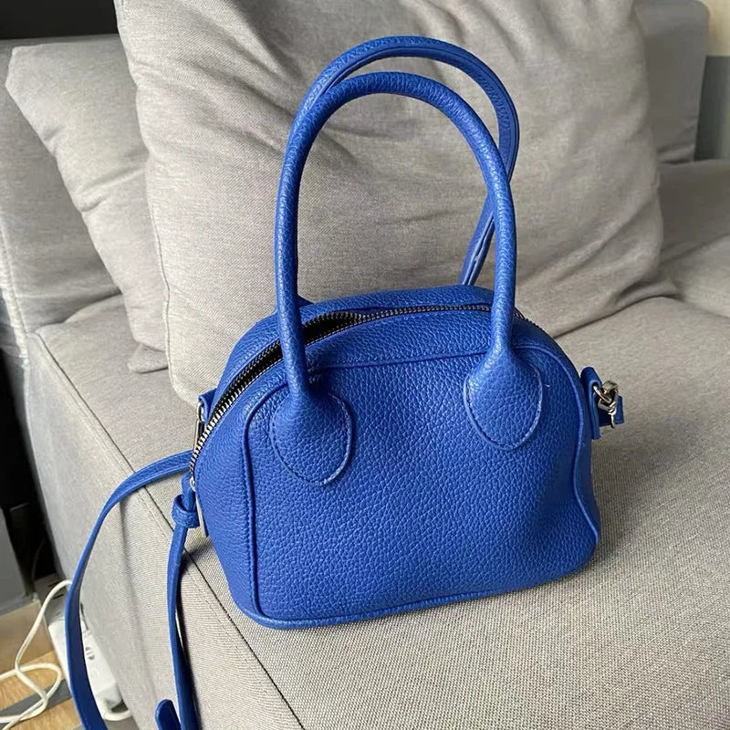 Vintage Women Small Tote Shell Bag PU Leather Shoulder Crossbody Bags