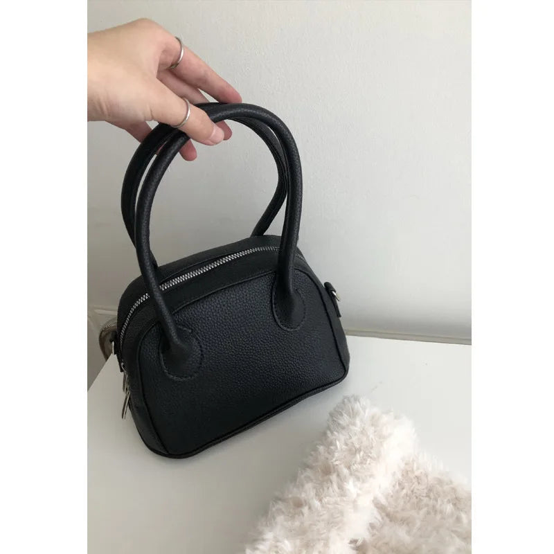 Vintage Women Small Tote Shell Bag PU Leather Shoulder Crossbody Bags