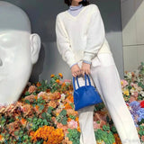 Vintage Women Small Tote Shell Bag PU Leather Shoulder Crossbody Bags