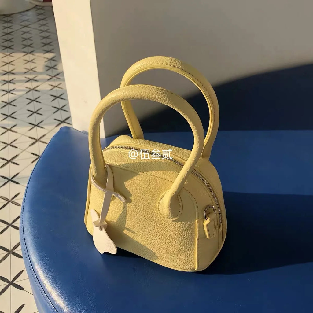 Vintage Women Small Tote Shell Bag PU Leather Shoulder Crossbody Bags