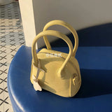 Vintage Women Small Tote Shell Bag PU Leather Shoulder Crossbody Bags