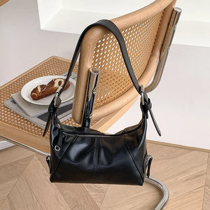 Vintage Small Shoulder Bag Soft Pu Leather Ladies Underarm Bag