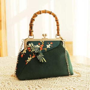 Vintage Bag Cheongsam Bags Chain Women Shoulder Crossbody Bag Lock Shell Bags