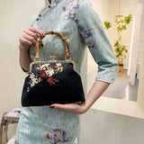 Vintage Bag Cheongsam Bags Chain Women Shoulder Crossbody Bag Lock Shell Bags