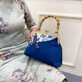 Vintage Bag Cheongsam Bags Chain Women Shoulder Crossbody Bag Lock Shell Bags