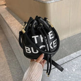 Vintage Bucke Handbag and Purse for Women Shoulder Crossbody Bags Letter Ladies