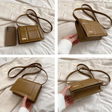 Vintage Chocolate Shape Small Square Bag PU Leather Shoulder Crossbody Bags