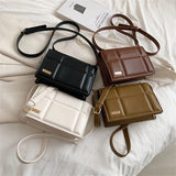 Vintage Chocolate Shape Small Square Bag PU Leather Shoulder Crossbody Bags