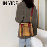 Vintage Large Capacity Women's Handbag Canvas Shoulder Bag Crossbody Tote