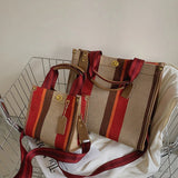 Vintage Large Capacity Women's Handbag Canvas Shoulder Bag Crossbody Tote