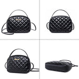 Vintage Diamond Lattice Women Messenger Bag Soft PU Leather Crossbody Handbag