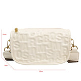 Vintage Embossed Half Moon Women Bag PU Leather Shoulder Bag