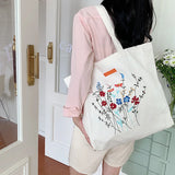 Vintage Embroidered Flowers Women Shoulder Bag Large Capacity