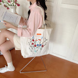 Vintage Embroidered Flowers Women Shoulder Bag Large Capacity