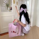Vintage Embroidery Women Shoulder Bag Large Shopping Bag