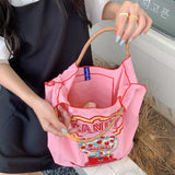 Vintage Embroidery Women Shoulder Bag Large Shopping Bag