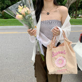 Vintage Embroidery Women Shoulder Bag Large Shopping Bag