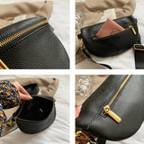 Vintage Fanny Pack Woman Banana Waist Bag Soft Leather