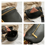 Vintage Fanny Pack Woman Banana Waist Bag Wide Shoulder Strap Crossbody Chest Ba