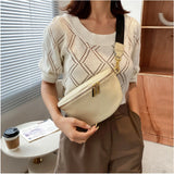 Vintage Fanny Pack Woman Banana Waist Bag Wide Shoulder Strap Crossbody Chest Ba
