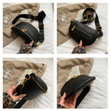Vintage Fanny Pack Woman Banana Waist Bag Wide Shoulder Strap Crossbody Chest Ba