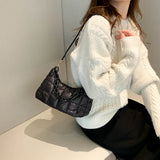 Vintage Canvas Casual Plaid Chain Shoulder Bag for Women