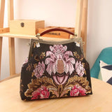 Vintage Shell Lock Crossbody Bag with Chain Women's Handbag