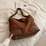 Vintage Frosted Leather Women's Handbag Zipper Shoulder Bag