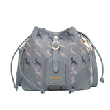 Vintage Women's Handbag PU Leather Bucket Shoulder Messenger Bag