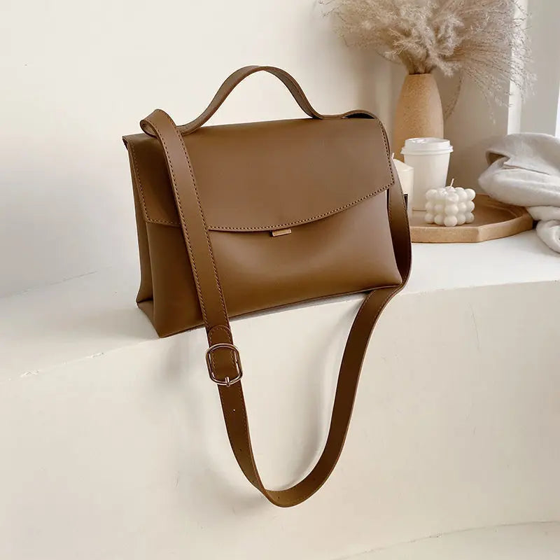 Vintage Female Tote Bag PU Leather Handbag Shoulder Messenger Bag