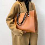 Vintage Female Tote Bag High PU Leather Women's Handbag B047