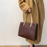 Vintage Female Tote Bag High PU Leather Women's Handbag B047