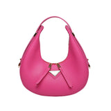 Vintage Litchi Pattern Crescent Bag Armpit Shoulder Bag