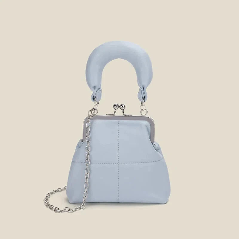 Vintage PU Leather Chain Women Shoulder Crossbody Messenger Bag Shell Lock