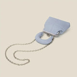 Vintage PU Leather Chain Women Shoulder Crossbody Messenger Bag Shell Lock