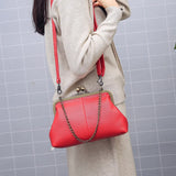 Vintage PU Leather Chain Tote Bags Women's Handbags