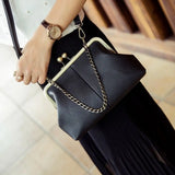 Vintage PU Leather Chain Tote Bags Women's Handbags